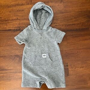 Baby Gap Gray Hooded Baby Romper